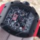 2017 Fake Richard Mille RM011 Chronograph Watch Black Case Red rubber  (4)_th.jpg